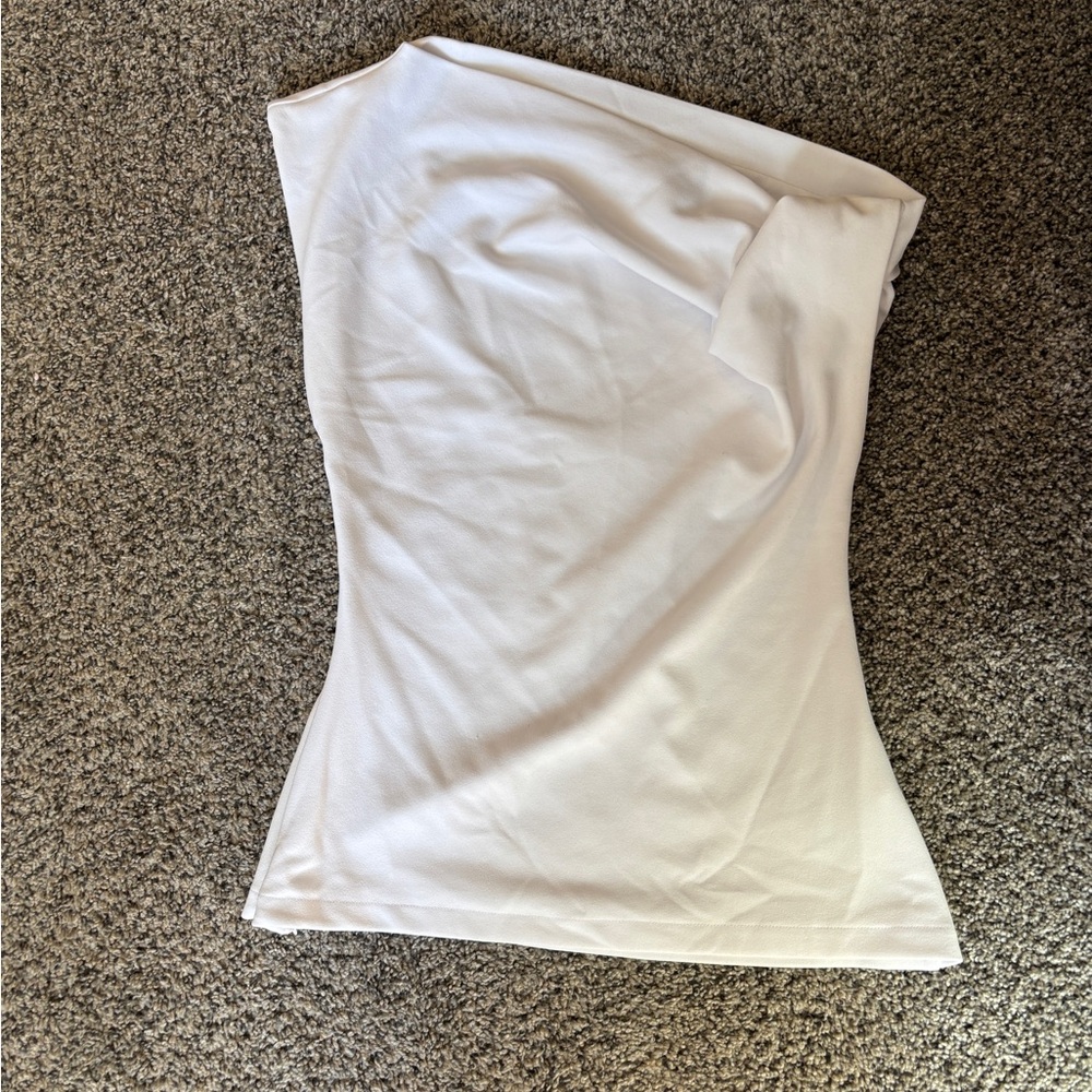 Abercrombie & Fitch White Asymmetrical  Top